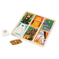 Janod - Tactile Peg Puzzle Zoo - Amousewithahouse