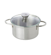 Gluckskafer - Stainless Steel Pot with Glass Lid (12 cm) - Amousewithahouse
