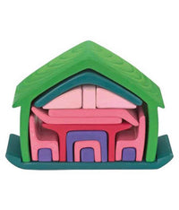 NIC - Gluckskafer - All in one house green 17 pieces 22 x 7 x 15cm - Amousewithahouse