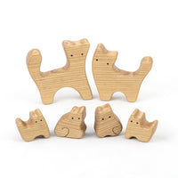 Mikheev - Wooden Toy Cats Family Puzzle - Amousewithahouse