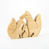Mikheev - Wooden Toy Foxes Family Puzzle - Amousewithahouse