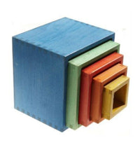NIC - Square Nesting Boxes 13.5x13.5x12cm 5 Parts Plant-based Dyes - Amousewithahouse