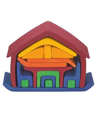 NIC - Gluckskafer - All in one house red 17 pieces 22 x 7 x 15cm - Amousewithahouse