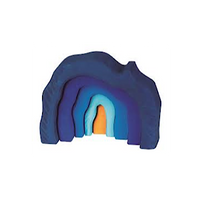 Gluckskafer - Wooden Grotto set 5 parts blue - Amousewithahouse