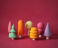 Skandico - A Set of toy trees (colored autumn colors) - Amousewithahouse