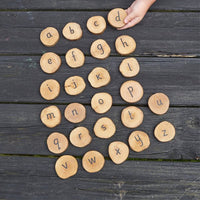 Magic Wood - Mini Wooden Alphabet Disks - Amousewithahouse